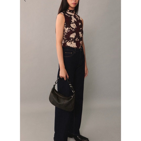 Mango printed top with Perkins neck XS - Picture 2 of 3